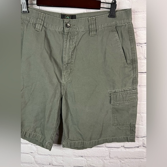 RedHead Cargo Shorts Mens Size 36 Army Green 100% Cotton ‎ Pockets 9"Inseam - Picture 3 of 9